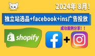 2024年 8月 独立站选品+facebook+ins广告投放 成功案例分享!